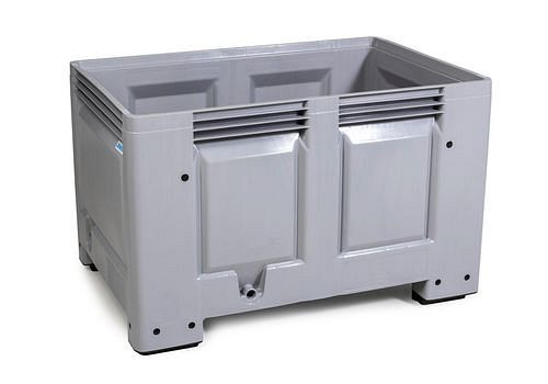 DENIOS Palettenbox PB 8-F aus Kunststoff, mit 4 Füßen, 535 Liter Volumen, 117880