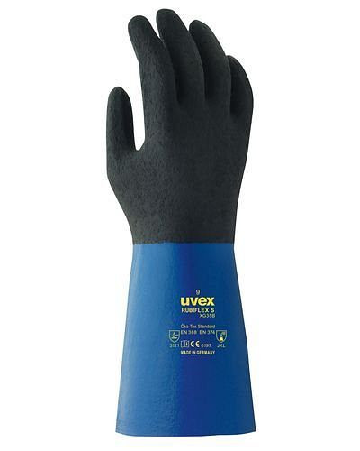 uvex Chemikalienschutzhandschuh rubiflex S XG-35B, Kat III, 35cm, Gr. 10, VE: 10 Paar, 210298