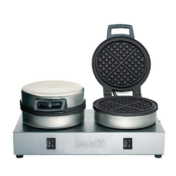 Dualit doppeltes Waffeleisen 74002, 1,6 kW, 230 V, 60 Waffeln pro Stunde, J449