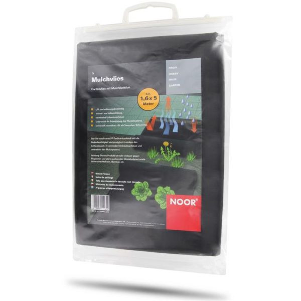 NOOR Mulchvlies Unkrautvlies Hochbeetvlies 1,6 x 5m, 011165MULCHV