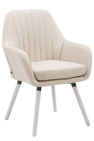 CLP Stuhl Florian Stoff Weiß, creme, 152104404, 4251380430130