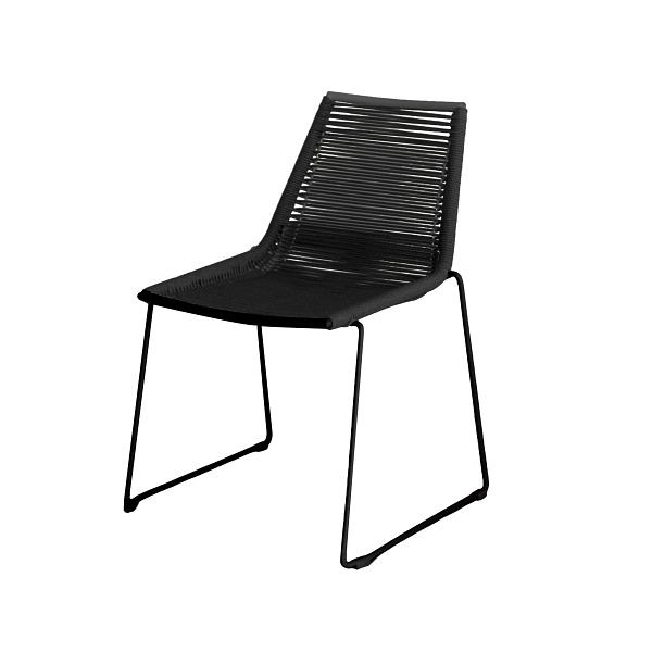 Feros Kimo Stapelstuhl inkl. Sitzkissen, Schwarz, 152512