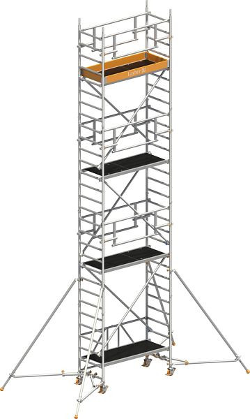 Layher Gerüst Zifa P2 SAFETY PLUS mit Doppelgeländer und Gerüststützen, Max. Plattformhöhe: 6,61 m, 1426237