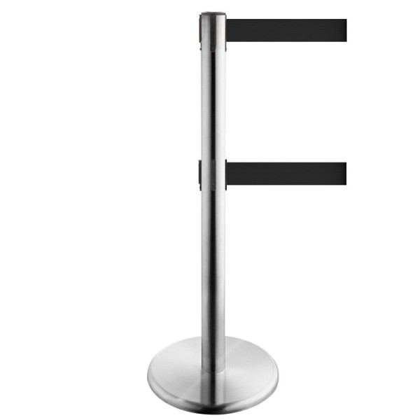 Stein HGS Personenleitsystem -P-Line Duo-, Edelstahl, schwarz, mit Sicherheitsverschluss (selbstlösend), Gurtlänge: 2 x 4 m, 36406-0403