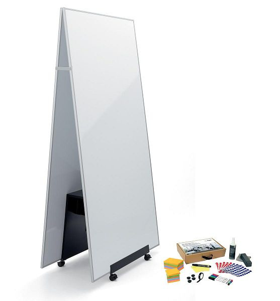 SIGEL Meet up-Bundle Whiteboards: 2 Whiteboards 90 x 180 cm, Stand, Toolkit gratis, MUB03