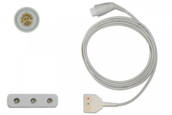 Golmed 3-adriges EKG-Stammkabel mit 1,5 mm DIN-Buchse, zu Philips & Mindray, 15-3-42.1