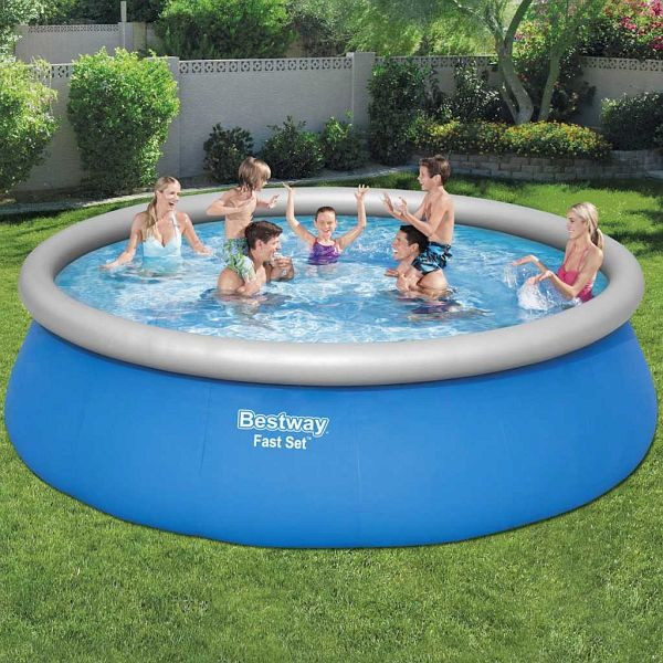 Bestway Fast Set Aufblasbarer Swimmingpool Rund 457x122 cm, 93110