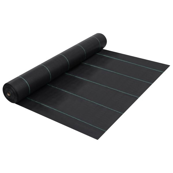 vidaXL Unkrautfolie Schwarz 1x25 m PP, 313060, 8720286113998