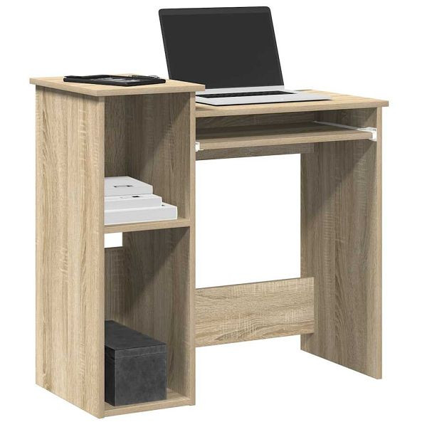 vidaXL Schreibtisch mit Regalen Sonoma-Eiche 84x40x78 cm Holzwerkstoff, 860447
