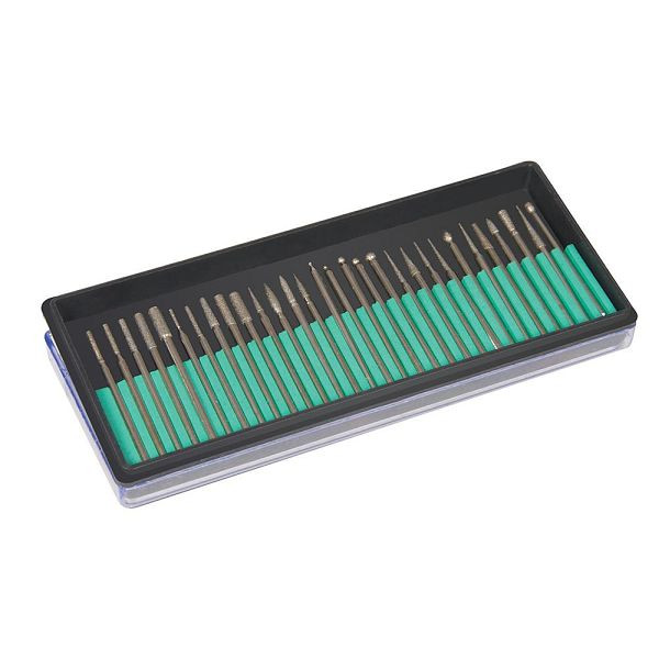 Silverline Diamant-Schleifstifte, 30-tlg. Satz, Schaft: 2,35 mm, 839879