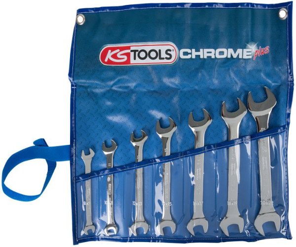 KS Tools CHROMEplus Doppel-Maulschlüssel-Satz, 7-teilig, 518.0747