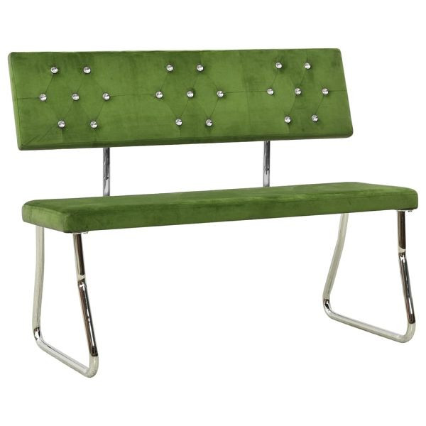 vidaXL Sitzbank 110 cm Hellgrün Samt, Polyester, 325866