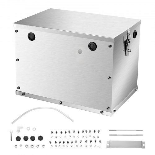 VEVOR Batteriekasten Gruppe 24/31, Batteriebox für Schiffsbatterien, Aluminium, mit Griffen & Kabellöchern, für Offroad & LKWs, DCHJSDCH2427J5FSM001V0