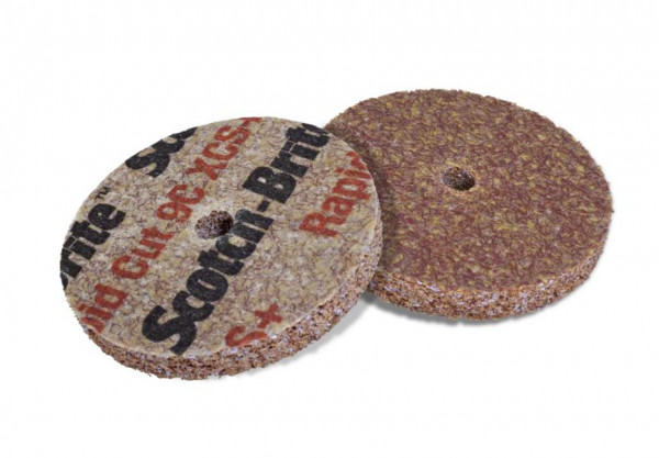 3M Scotch-Brite Kompaktscheibe RC-UW, 76,2 mm, 6,35 mm, 9,53 mm, Härte 9, C, coarse+, VE: 40 Scheiben, 7000028559