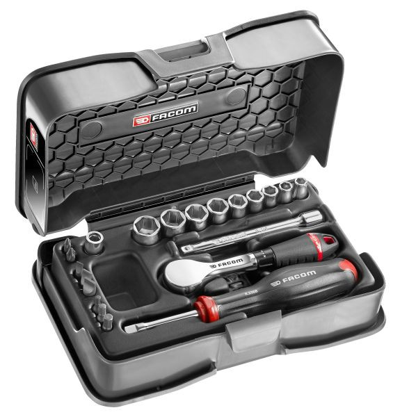 Facom Präzisions-Umschaltknarre Set 21-teilig, R.181-4P6