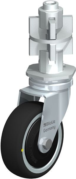 Blickle LRA-PATH 75K-ELS-FK-E07 Apparate-Lenkrolle mit Expander, Thermoplastisches Polyurethan, Grau, 848655