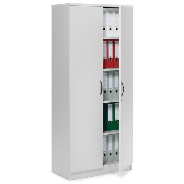 Deskin Flügeltürenschrank MULTI M, Dekor lichtgrau, B 800 x H 1835 x T 420 mm, 258950