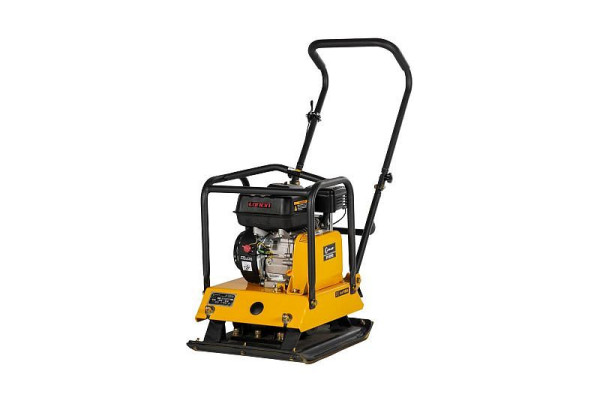 LUMAG Vorwärtslaufende Rüttelplatte Benzin inkl. Gummimatte und Fahrwerk, RP 1100 PRO