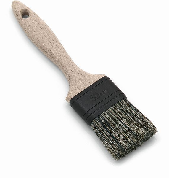 Nölle Beizpinsel 4", reine graue Chinaborste, 4" = 100 mm, Borstenlänge 63 mm, Zwinge Kunststoff, VE: 12 Stück, 55410