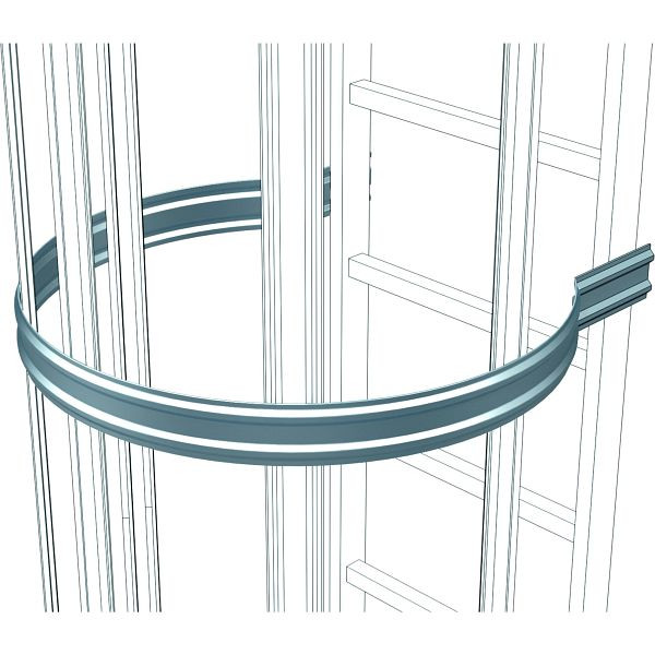 ZARGES Rückenschutzbügel Ø 700 mm, Bügelhöhe 80 mm, verzinkt, 43244