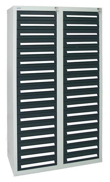stumpf Schubladenschrank Serie T-100/35-4, RAL 7035/7016, 34 Schubladen (34 x100mm), 8154171