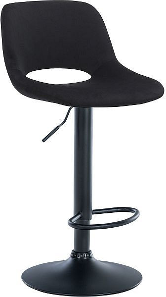 CLP Barhocker Camden Samt schwarz, schwarz, 324169