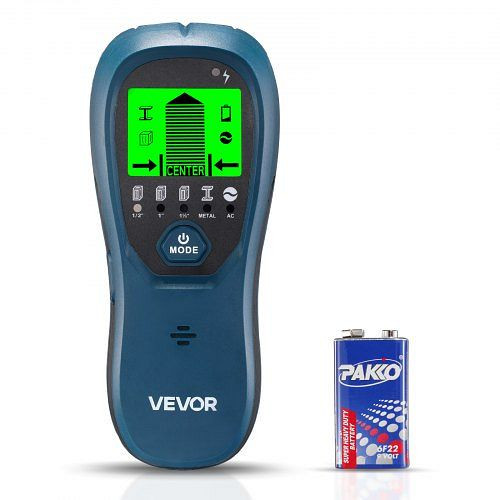 VEVOR 5-in-1 Balkenfinder, Wandscanner mit LCD-Display & Audioalarm, für Metall, Kabel, Balken, Rohre, Blau, DPMTCQLS0000VZB7L001V9