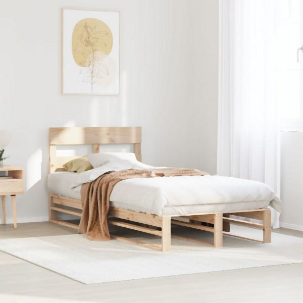 vidaXL Massivholzbett ohne Matratze 75x190 cm Kiefernholz, 850818