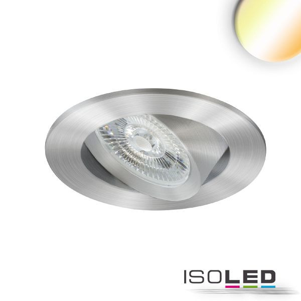 ISOLED LED Einbauleuchte Sunset Slim68 Alu, rund, 9W, 1800-2800K, Dimm-to-warm, 114968