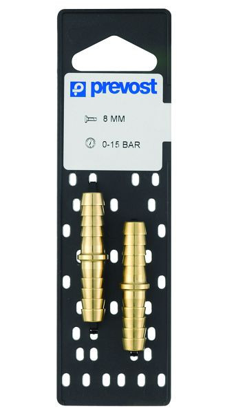 Prevost Doppeltülle Auf Lochplatten, für Schlauch mit Innendurchmesser 8 mm, VE: 2 Stück, JDT 0808P2