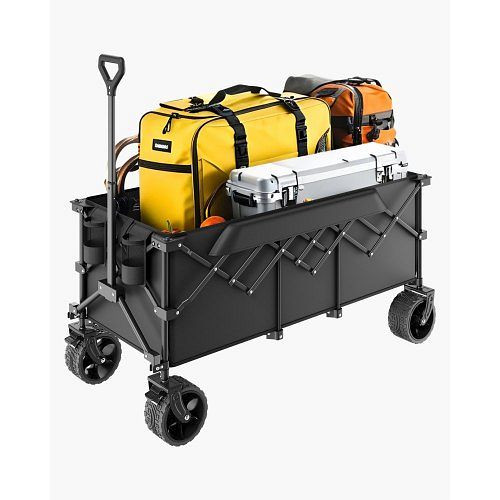 VEVOR Bollerwagen 204 kg, 122x60x61cm, faltbar, Geländeräder, Strand- und Gartenwagen für Außenbereich, Einkaufen, Campen, ZDHYBXSSTCHSJYCWCV0