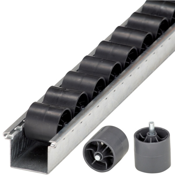 BITO Rollenleiste SDS /ESD-Röllchen mit Stahlachse 2000, Teilung: 28 ohne Lochung, C0630-0114