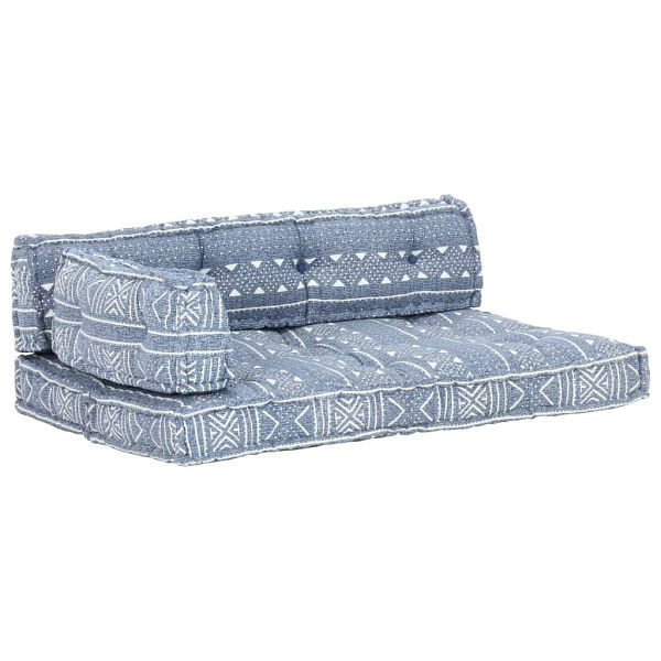 vidaXL Palettensofa-Auflage Indigo Stoff Patchwork, 287726