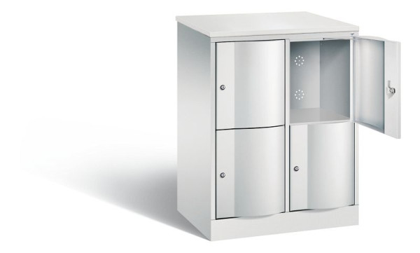 C+P Schließfachschrank Resisto, H1077xB772xT540mm, Farbe: Lichtgrau, 8472-272 S10098