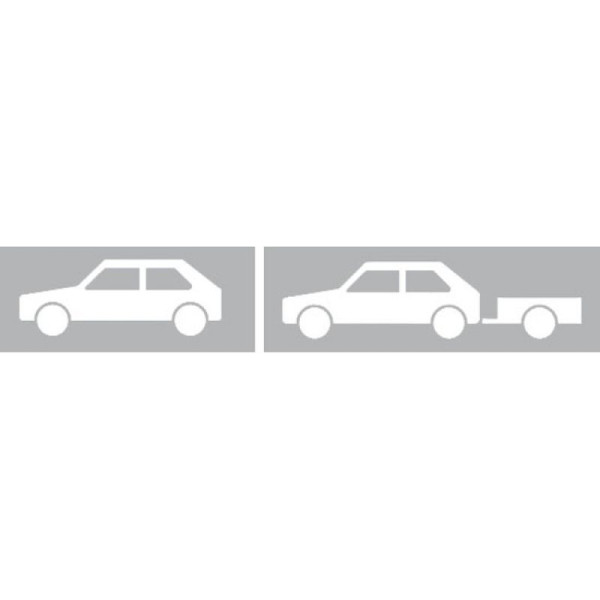 Stein HGS Straßenmarkierung -Sonderzeichen PKW-, 380 x 1500 mm/PKW mit Anhänger, 12010