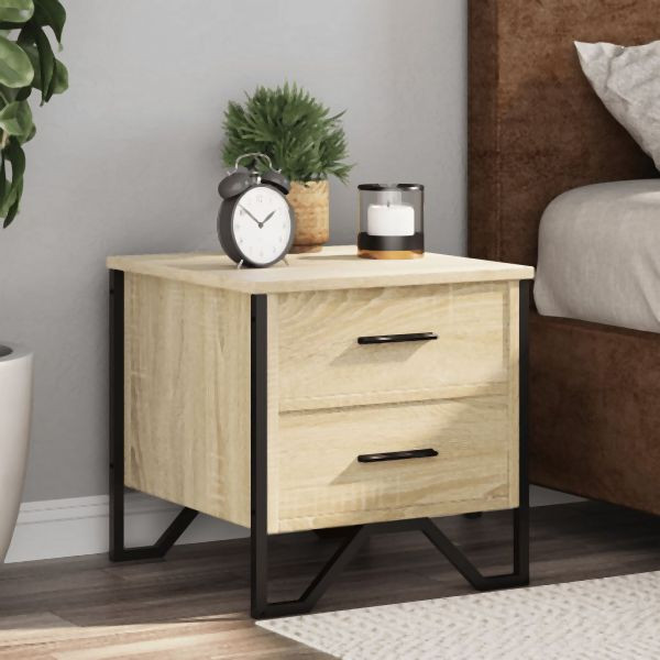 vidaXL Nachttisch Sonoma-Eiche 40x41x40 cm Holzwerkstoff, 848506