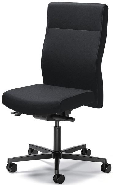 Deskin Bürodrehstuhl winSIT ohne Armlehnen, Fußkreuz Polyamid schwarz, Bezug Stoff Delta1 Plus, Farbe schwarz, 260793