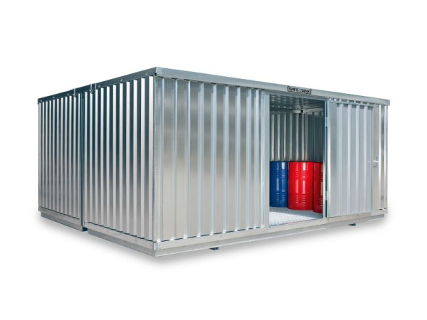 SÄBU SAFE Tank Kombination 4000, für wgk 1-3, verzinkt, zerlegt, nicht isoliert, 5.080 x 4.340 x 2.300 mm, Einflügeltür auf der 5 m Seite, F319850101