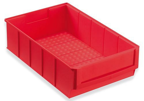 DENIOS Regalkasten classic-line A1-B, PP, 185 x 300 x 81 mm, rot, VE: 8 Stück, 265154