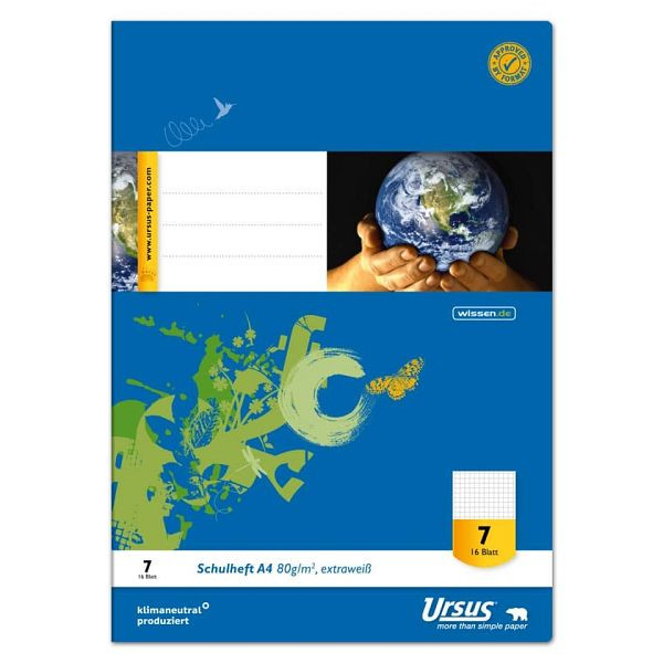 Staufen Heft LIN7 - A4, 16 Blatt, 80 g/qm, kariert, 040416047