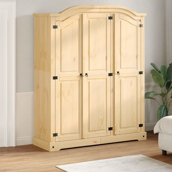vidaXL Kleiderschrank Corona 151,5x52x186 cm Massivholz Kiefer, 4012158