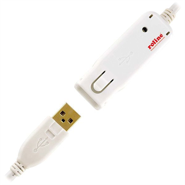 ROLINE USB 2.0 Aktives Repeater Kabel (nur für 12.04.1085), 12 m, 12.04.1086