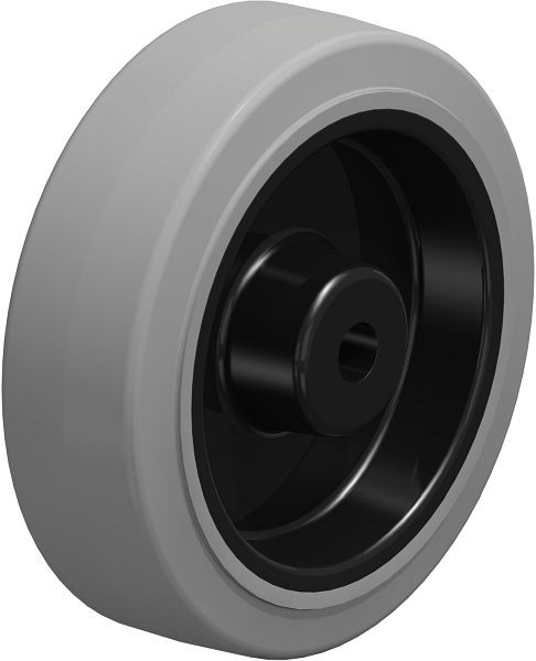 Blickle POEV 125/12R-SG Rad aus Elastik-Vollgummi, Grau, 563767