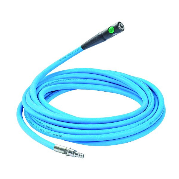 Prevost Verpresste Schlauchverlängerung mit antistatischem Schlauch STOFLEX +Sicherheitsschnellkupplung CSI 06, Ø= 8x15mm, Länge=10m, RST SCSB810