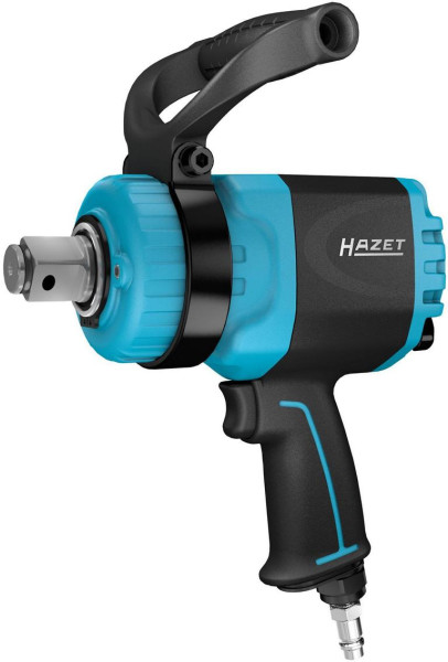 Hazet Twin Turbo Schlagschrauber, Lösemoment maximal: 4100 Nm, Vierkant massiv 25 mm (1 Zoll), Hochleistungs-Doppelhammer-Schlagwerk, 9014TT