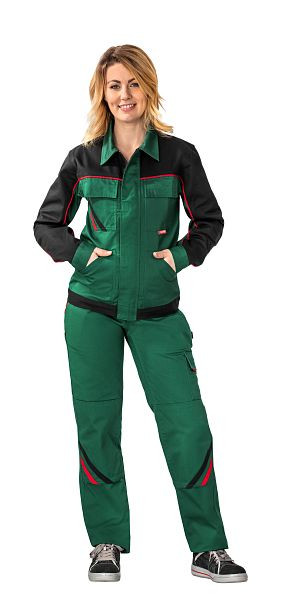 Planam Highline Damen Bundjacke, grün/schwarz/rot, Größe 38, 2397038