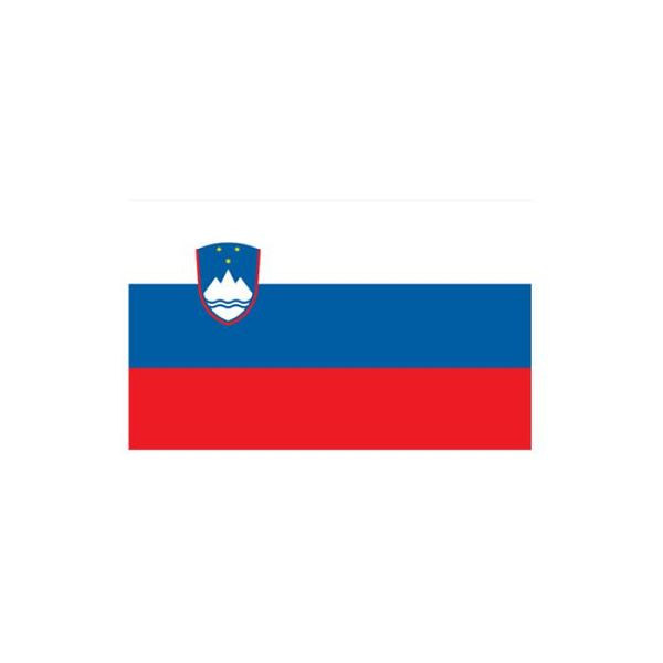 Stein HGS Länderflagge Slowenien, 300 x 120 cm (Hochformat), mit Kunststoff-Karabiner, FlagTop 160 g/m², für Fahnenmasten 7 m, mit Hohlsaum für Ø 4 cm Ausleger, 27691
