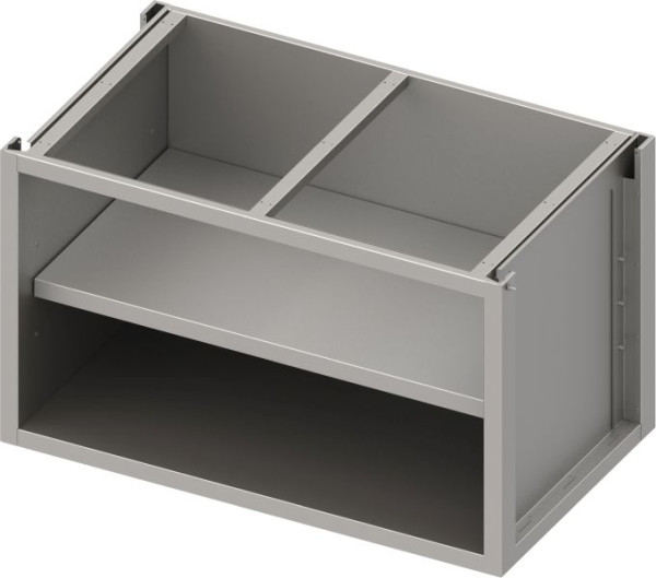 Stalgast Edelstahl Unterschrank Boxversion 2.0 offen, mit Zwischenboden, Sockelbau 1700x640x660 mm, BX17650F