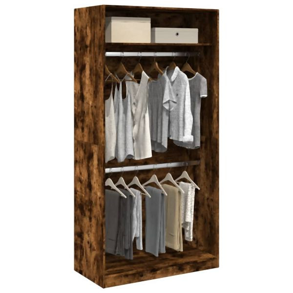 vidaXL Kleiderschrank Räuchereiche 100x50x200 cm Holzwerkstoff, 3307805