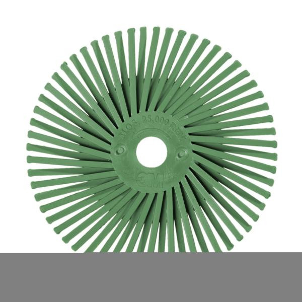 3M Scotch-Brite Radial Bristle Brush RB-ZB, grün, 76,2 mm x 9,5 mm, P360, VE: 40 Stück, 7000046182